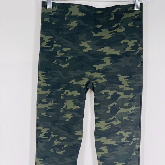 Spanx Sz XL Green Camo Look At Me Now Seamless High Waist Ankle Length Leggings - Picture 2 of 4